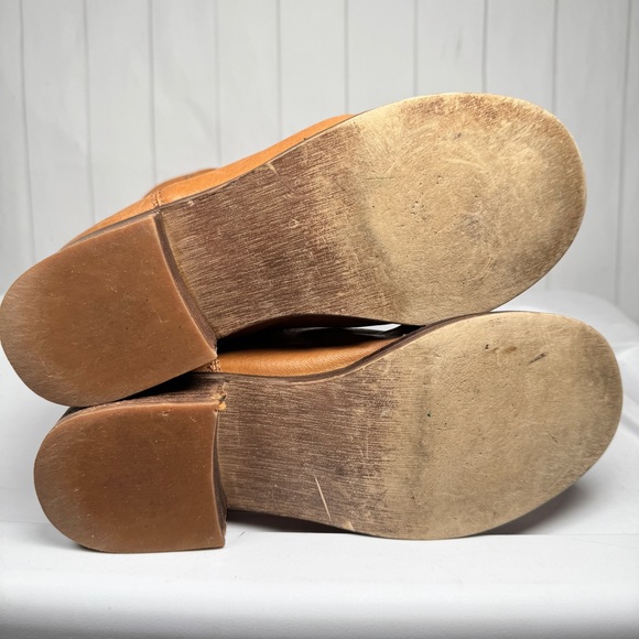 Steve Madden Foreway Knee High Riding Boots Leather Chunky Boho Western Chic 8M - Picture 9 of 13